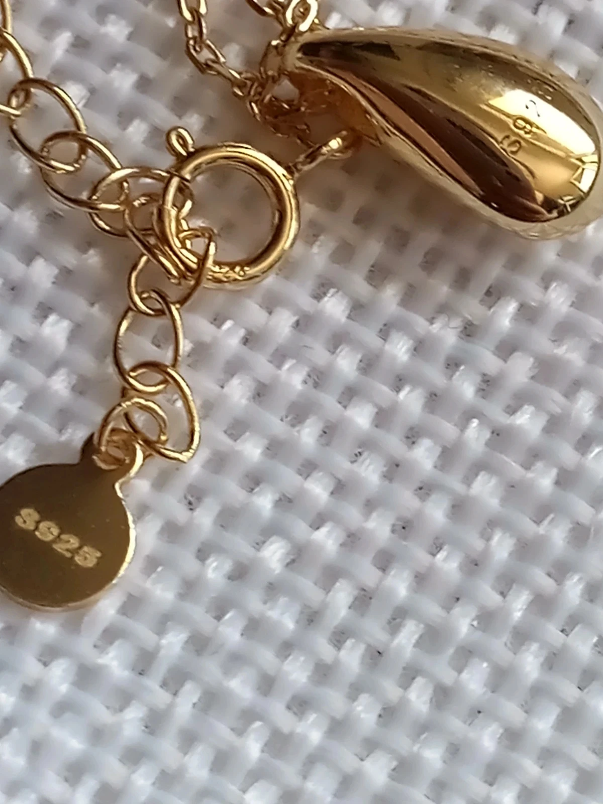 Colar gota de ouro, banhado a ouro s925 – photo 2